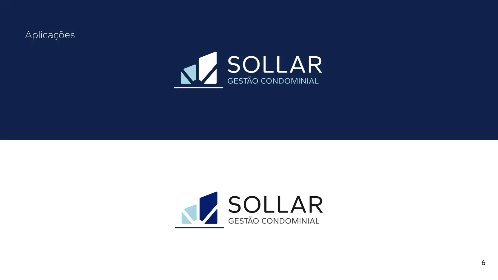 Assinatura horizontal da Sollar em versões positiva e negativa